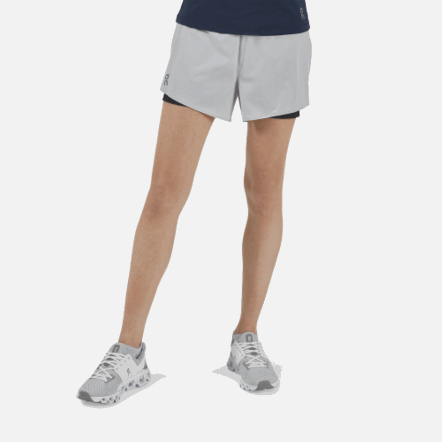 On Running Glacier-Black Running Shorts