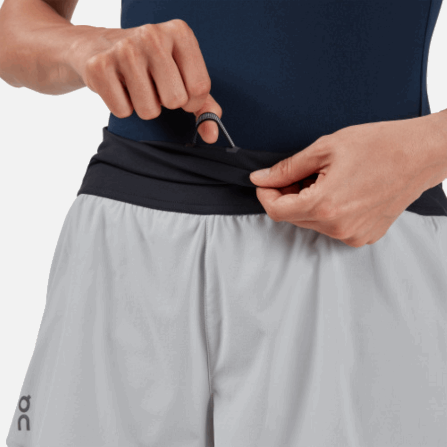 On Running Glacier-Black Running Shorts