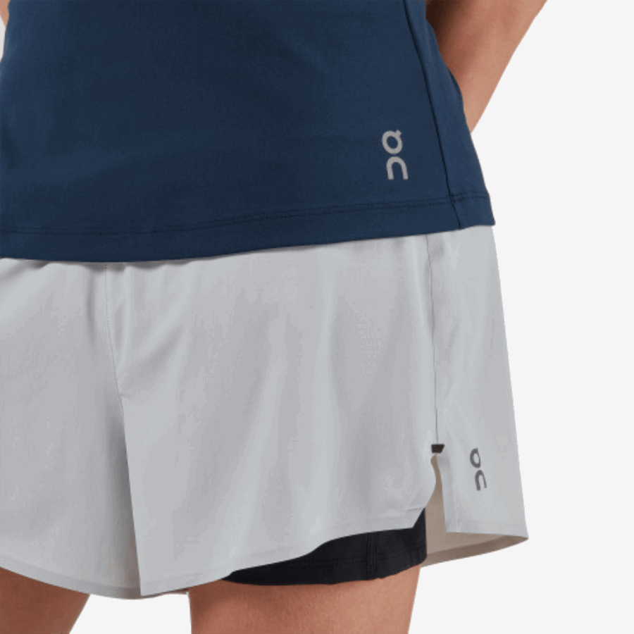 On Running Glacier-Black Running Shorts