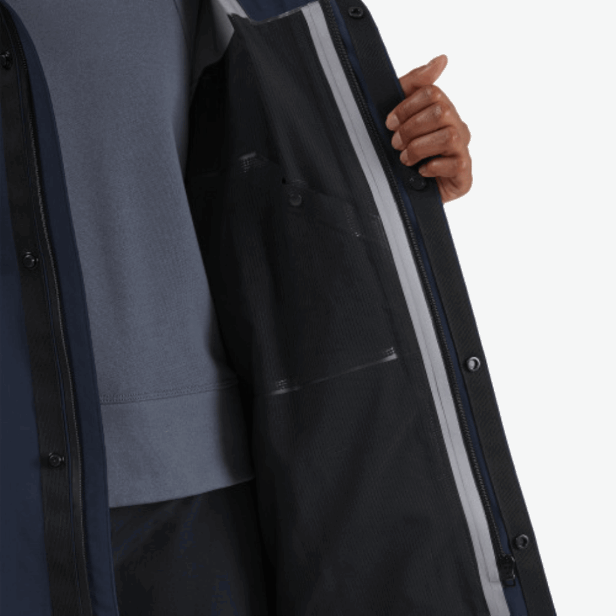 Navy Parka On Running