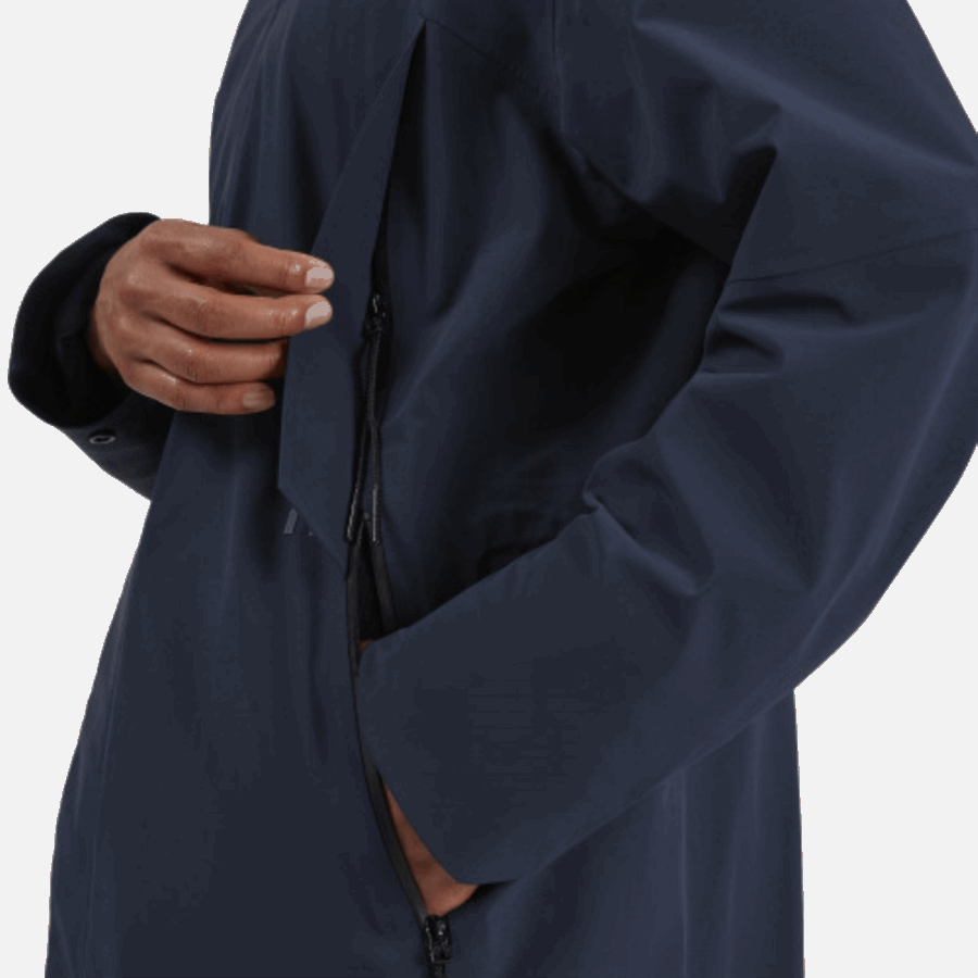 Navy Parka On Running