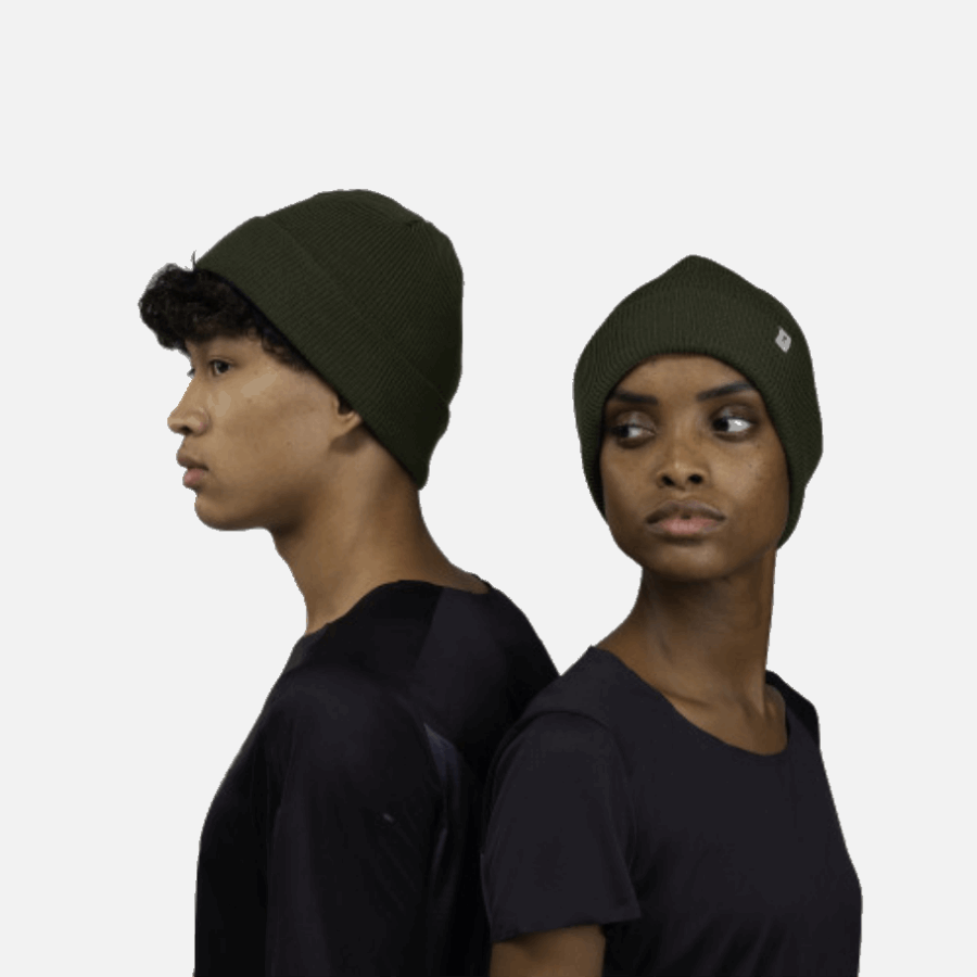 Sur Bonnet Mérinos Olive Running