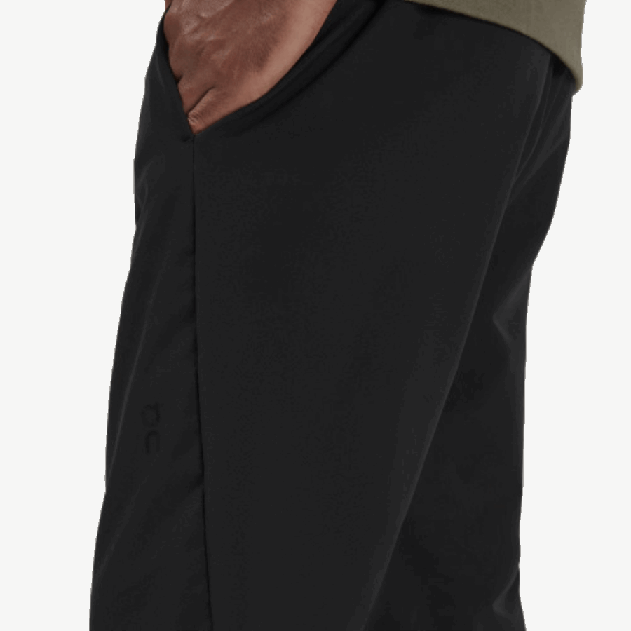 Nouveau Pantalon Actif Noir Sur La Course