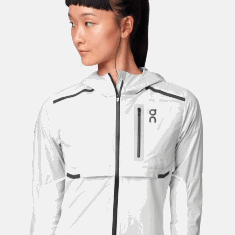 Grey-White On Running Weather Jacket