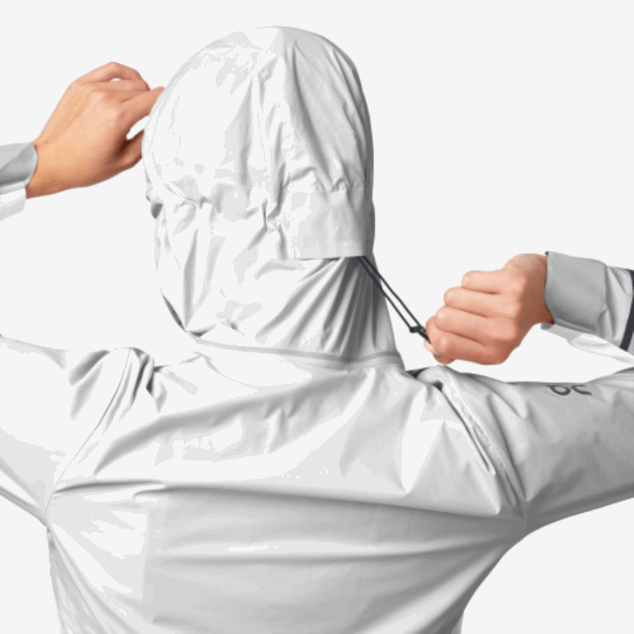 Grey-White On Running Weather Jacket