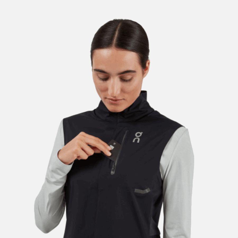 Weather Vest Black On Running