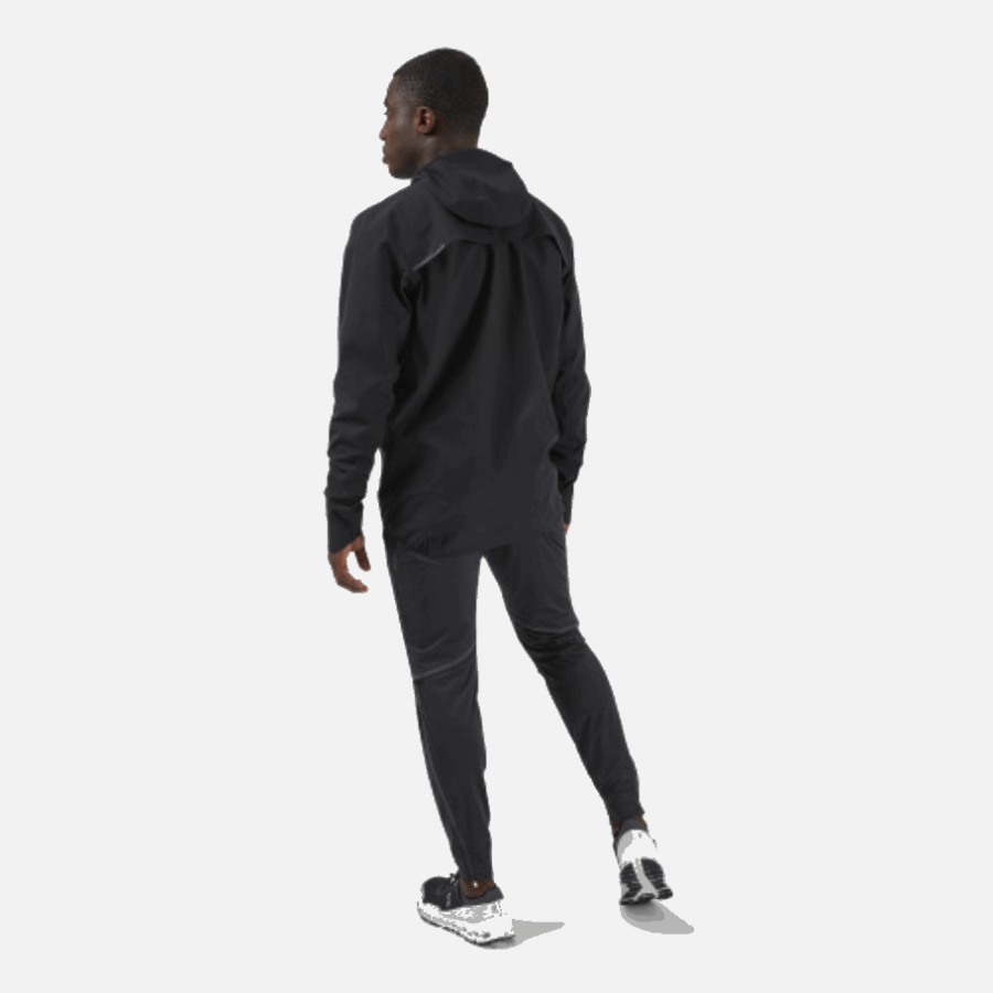 Anorak Imperméable Noir En Cours D'exécution