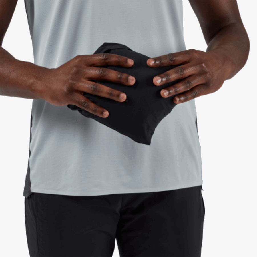 Anorak Imperméable Noir En Cours D'exécution