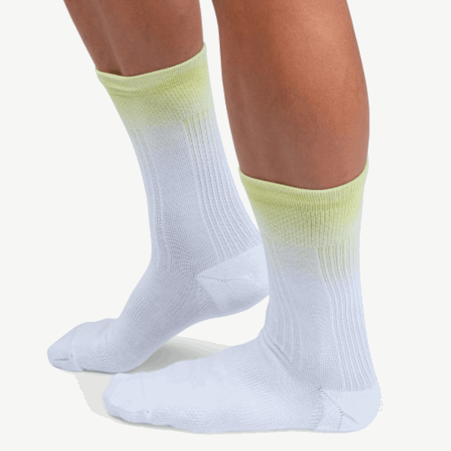 Sur La Course à Pied Chaussette De Tous Les Jours En Foin Blanc