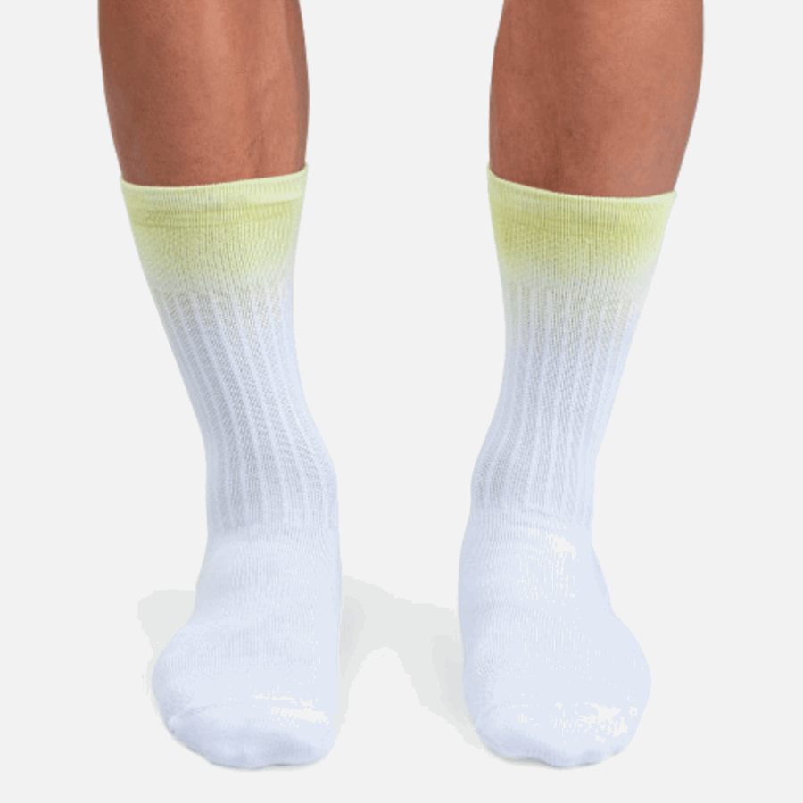 Sur La Course à Pied Chaussette De Tous Les Jours En Foin Blanc