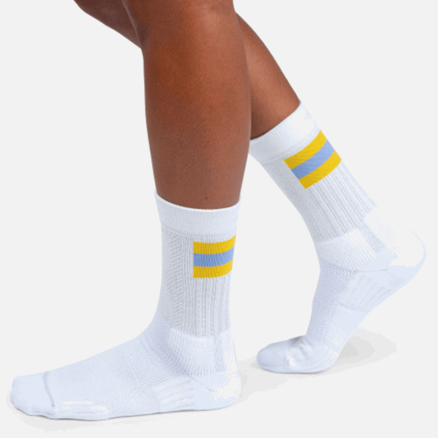 On Running White-Mustard Tennis Sock