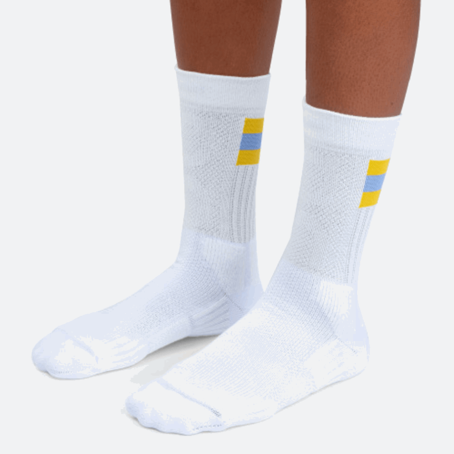 On Running White-Mustard Tennis Sock