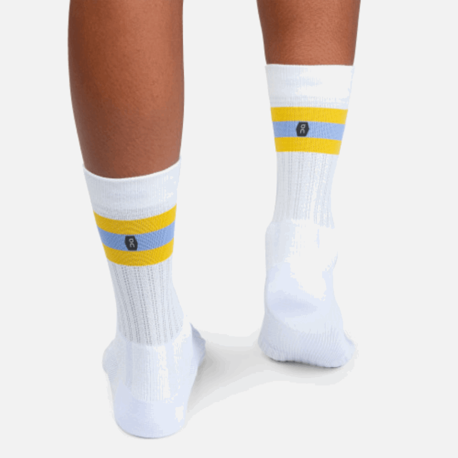 On Running White-Mustard Tennis Sock