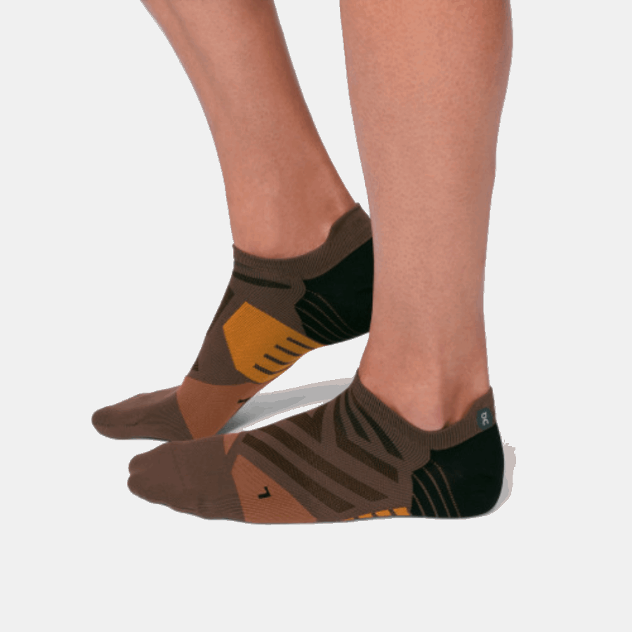 Chaussette Basse Cacao-noir Sur Running