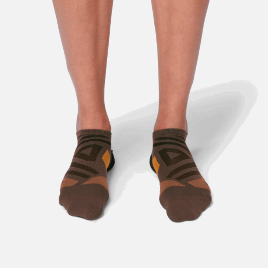 Chaussette Basse Cacao-noir Sur Running