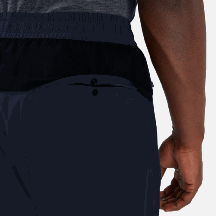 Pantalon De Survêtement Bleu Marine-noir Sur La Course