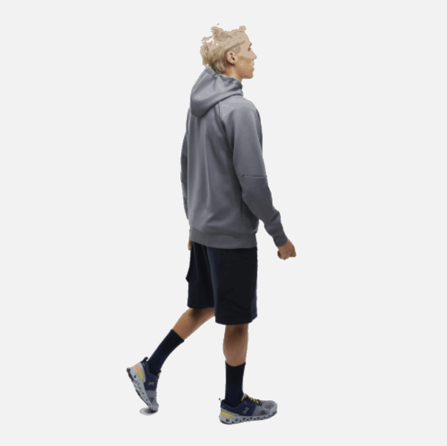 Marine-noir Sur Le Short Running Movement