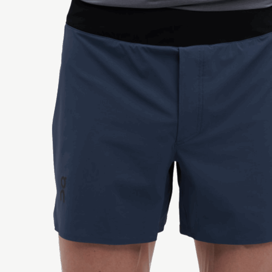 Short Léger 5'' Denim-noir Sur La Course à Pied