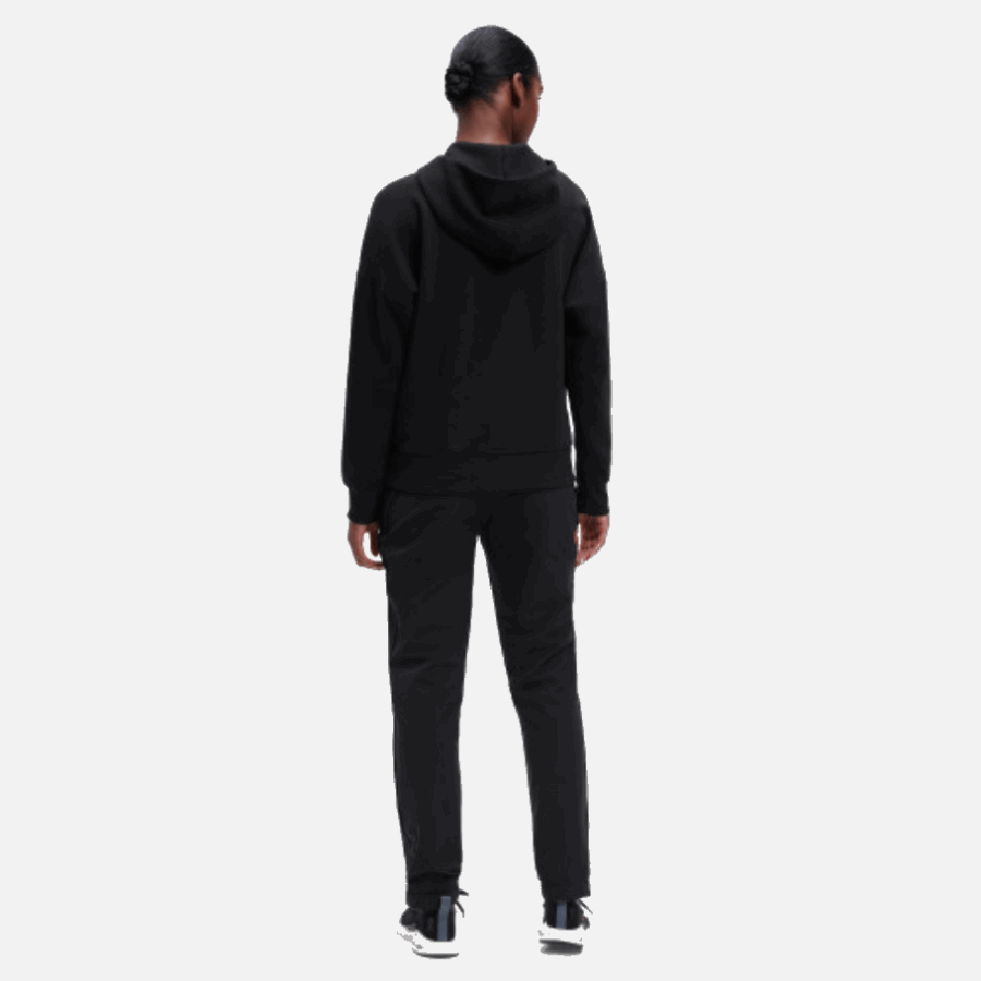 Black Zipped Hoodie On Running