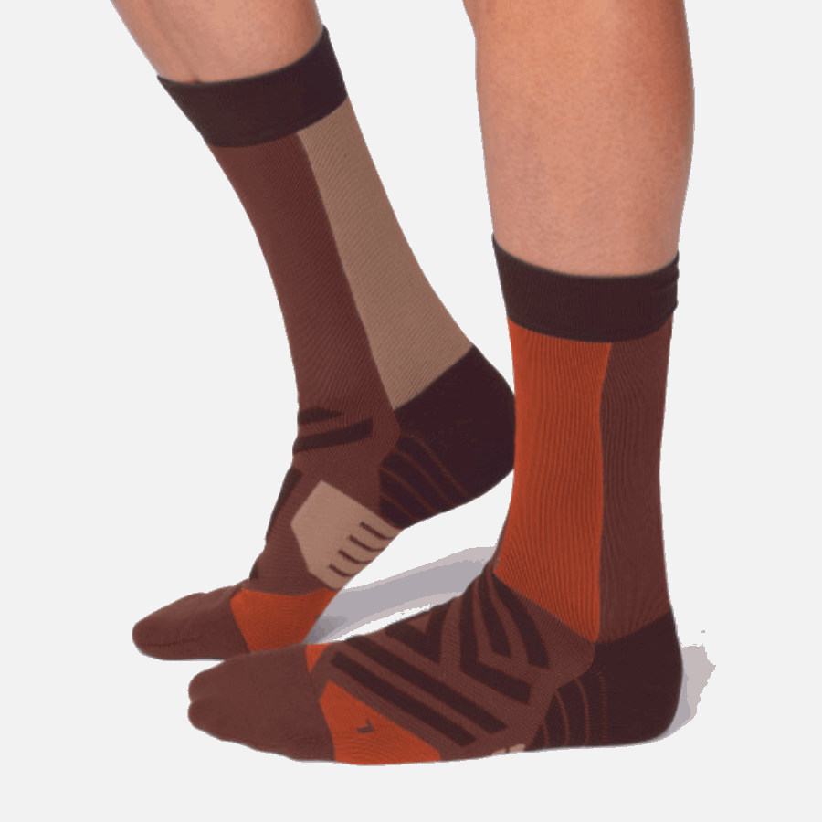 On Running High Sock Chocolate-Spice