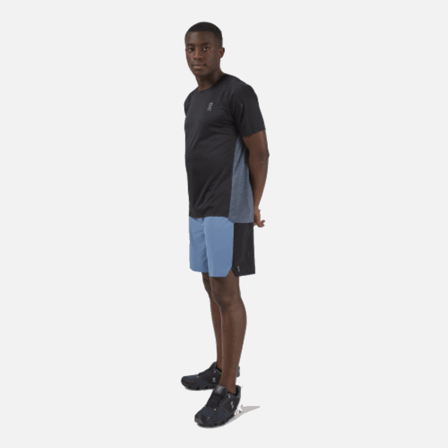 On Running Lightweight Shorts Cerulean-Black