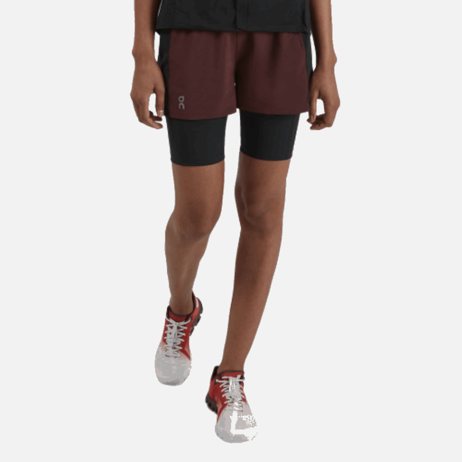 On Running Active Shorts Mulberry-Black
