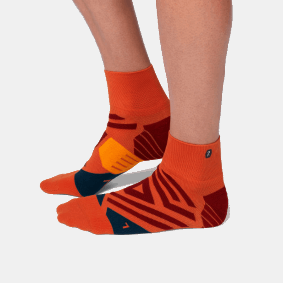 Fashion On Running Mid Sock Rust-Navy