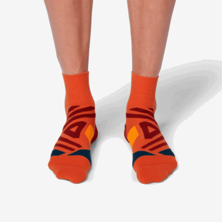 Fashion On Running Mid Sock Rust-Navy