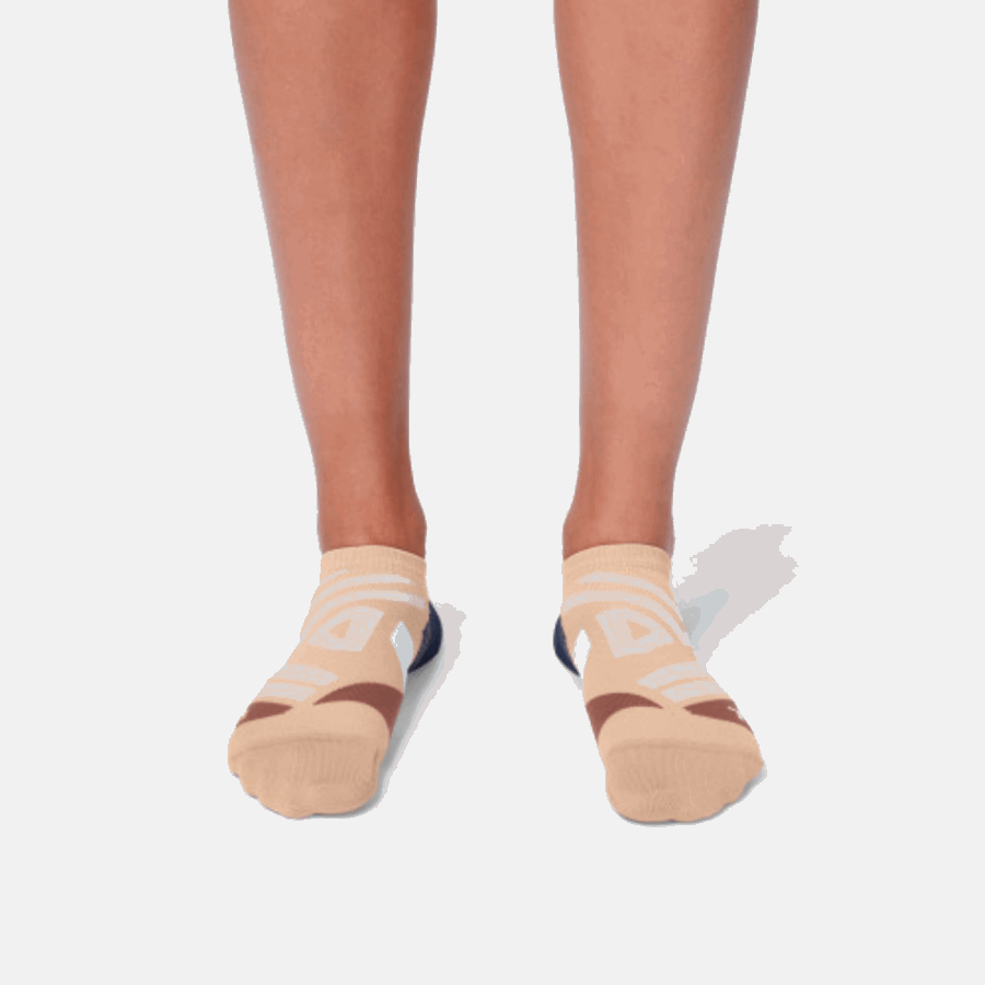 On Running Low Sock Rosebrown-Grey
