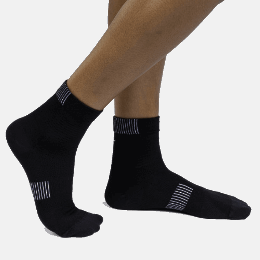 Fashion On Running Ultralight Mid Sock Black-White