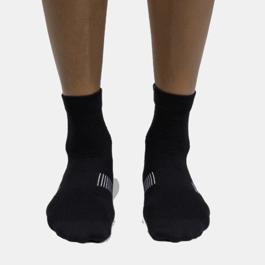 Fashion On Running Ultralight Mid Sock Black-White