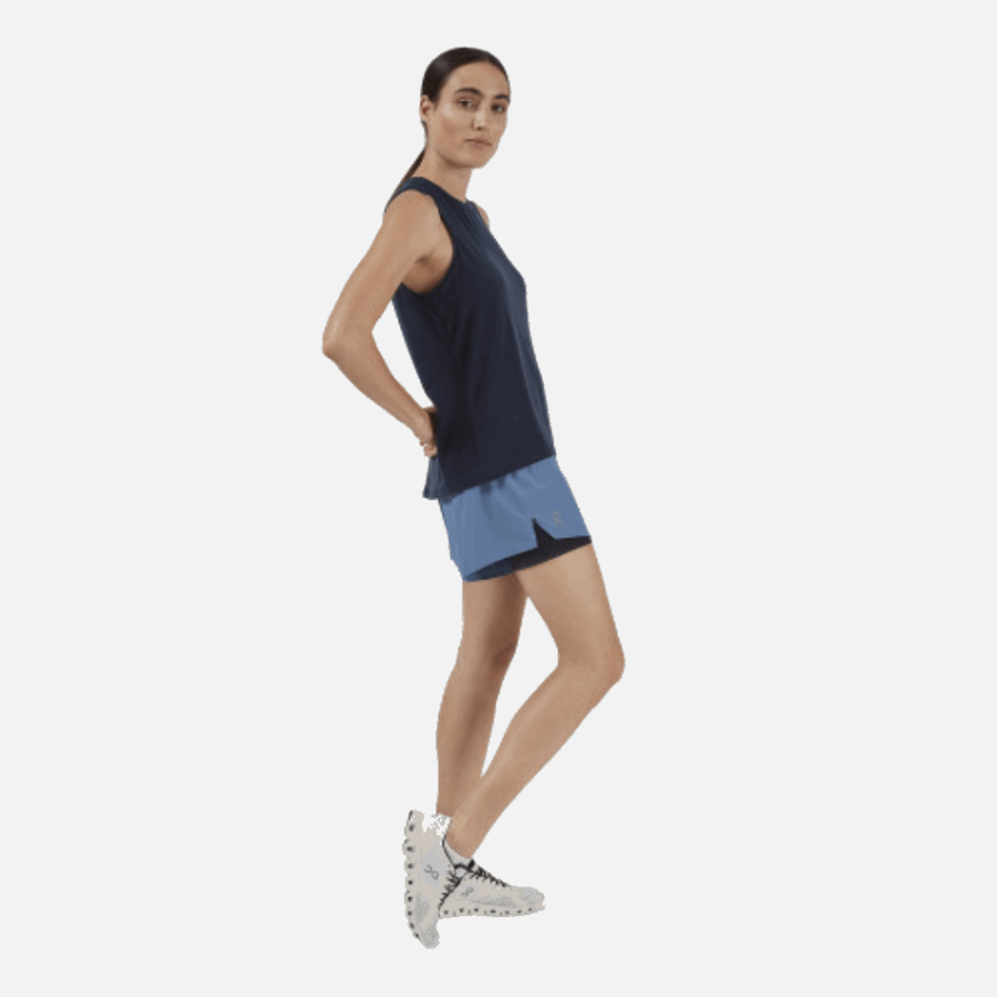On Running Running Shorts Cerulean-Black