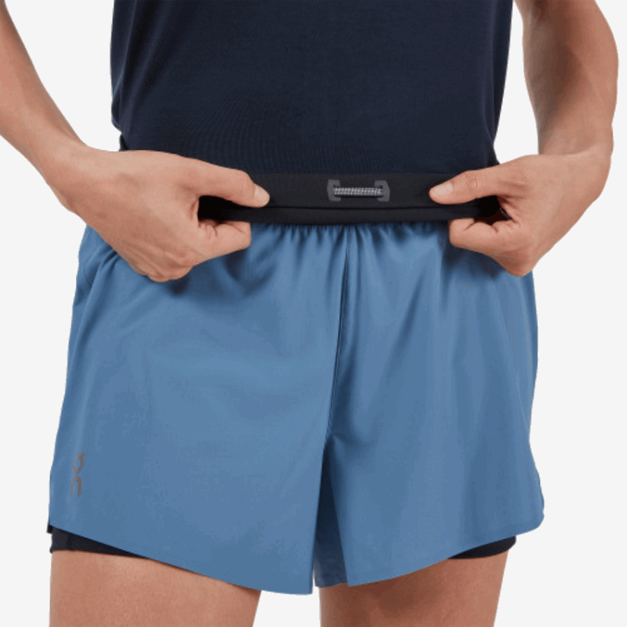 On Running Running Shorts Cerulean-Black
