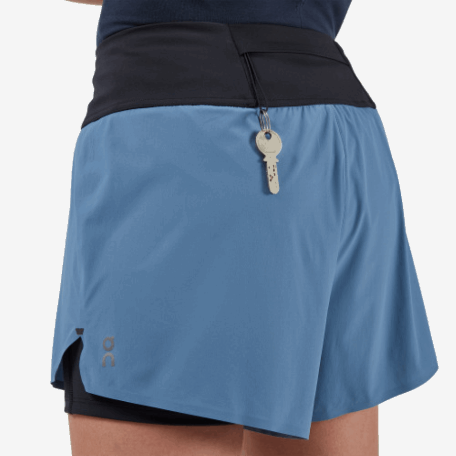 On Running Running Shorts Cerulean-Black