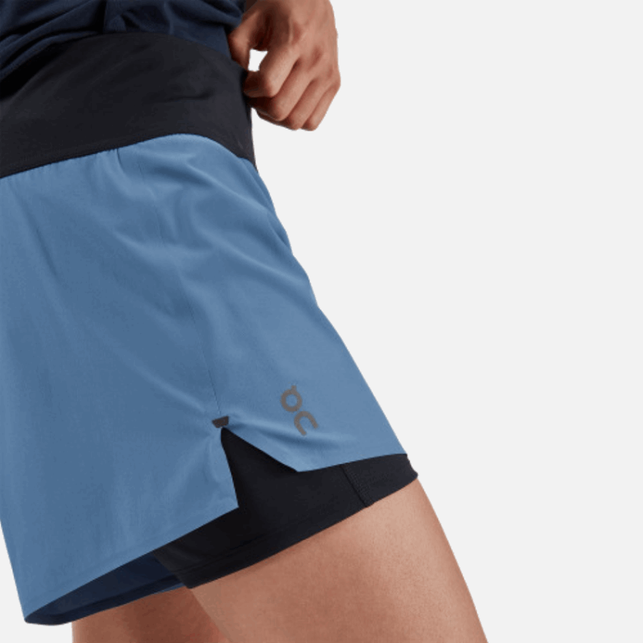 On Running Running Shorts Cerulean-Black