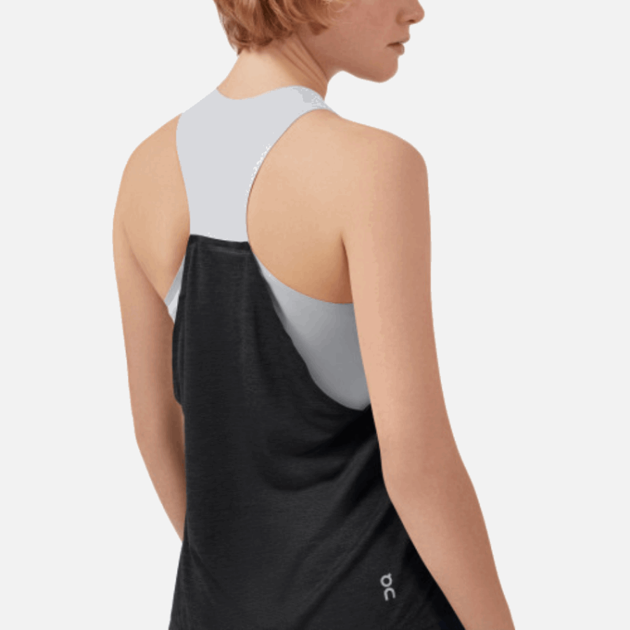 On Running Tank-T Glacier-Black Fashion