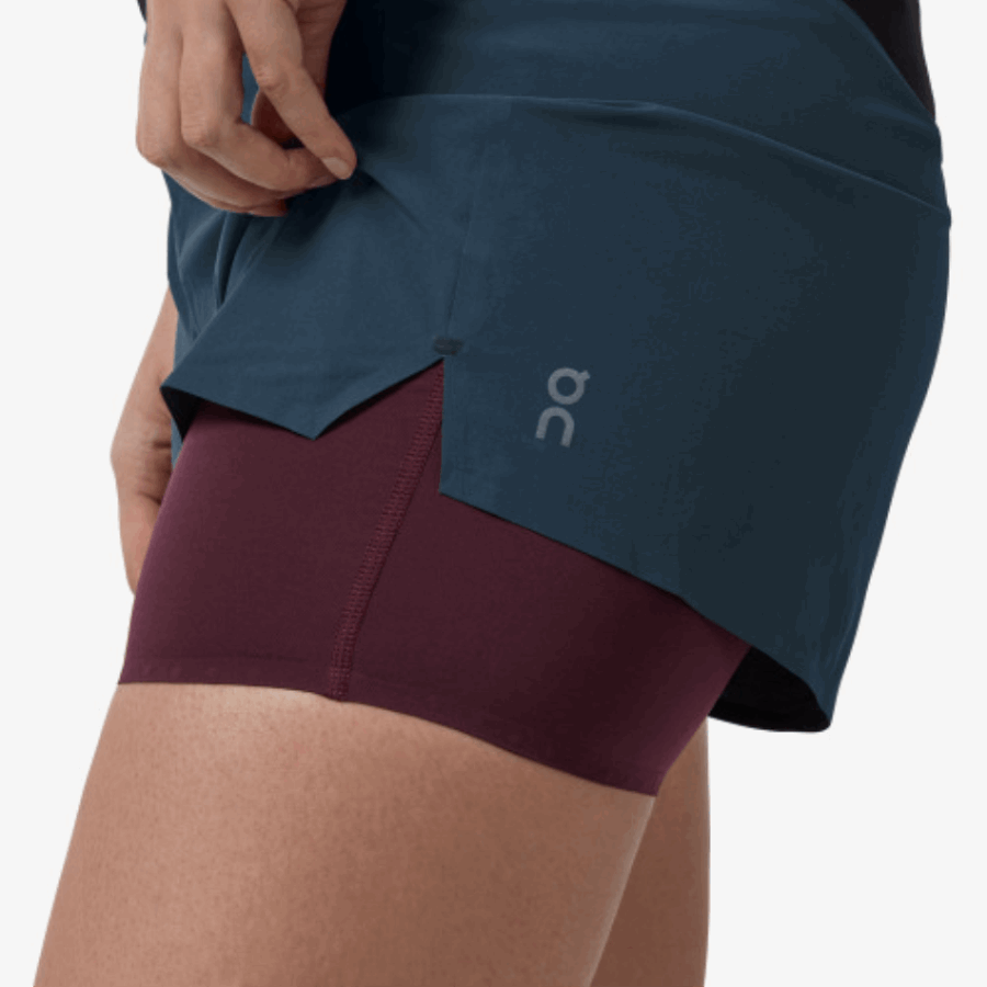 On Running Running Shorts Navy-Mulberry Fashion