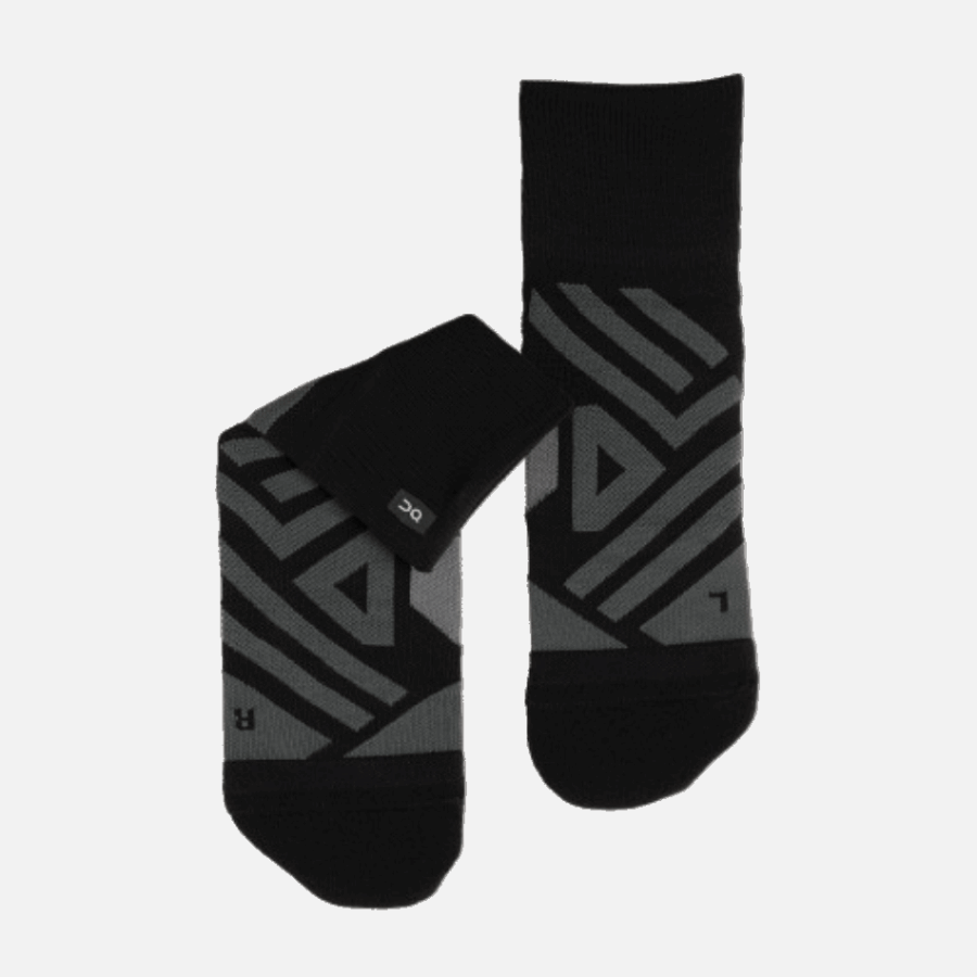 On Running Mid Sock Men Black-Shadow