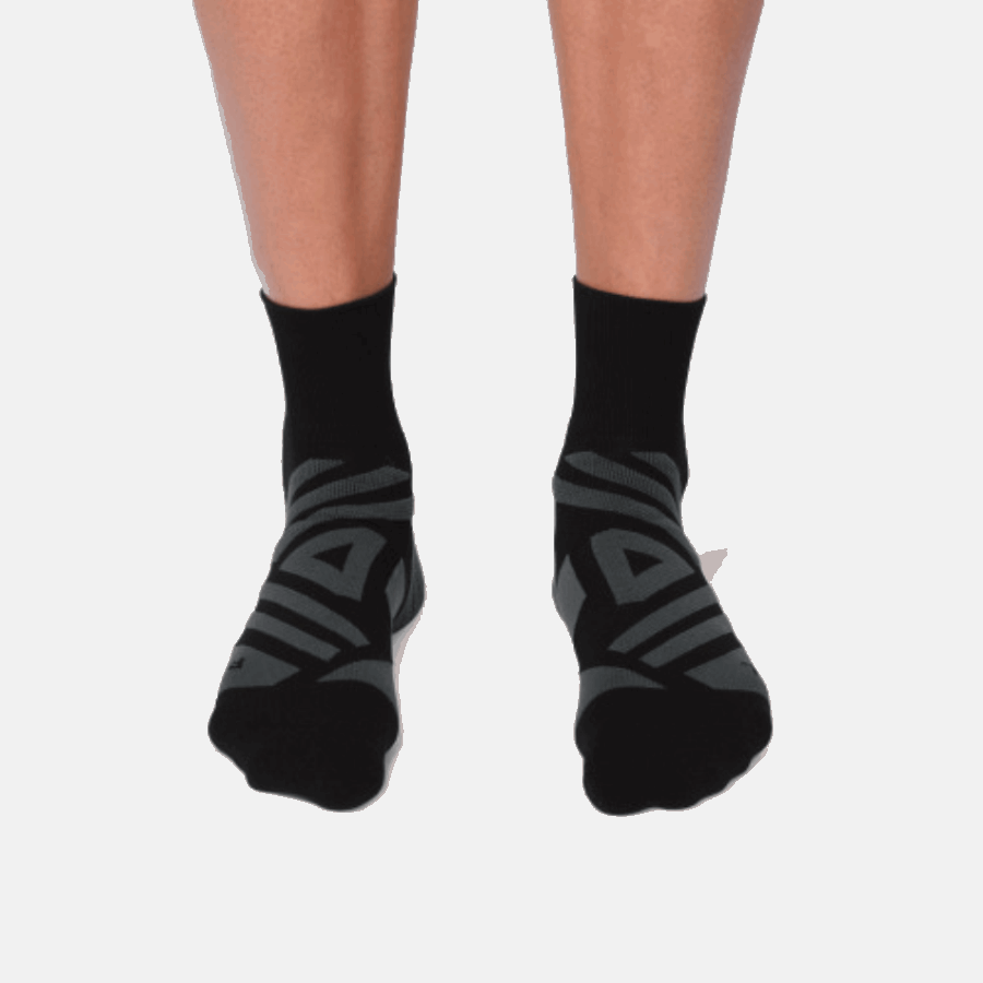 On Running Mid Sock Men Black-Shadow