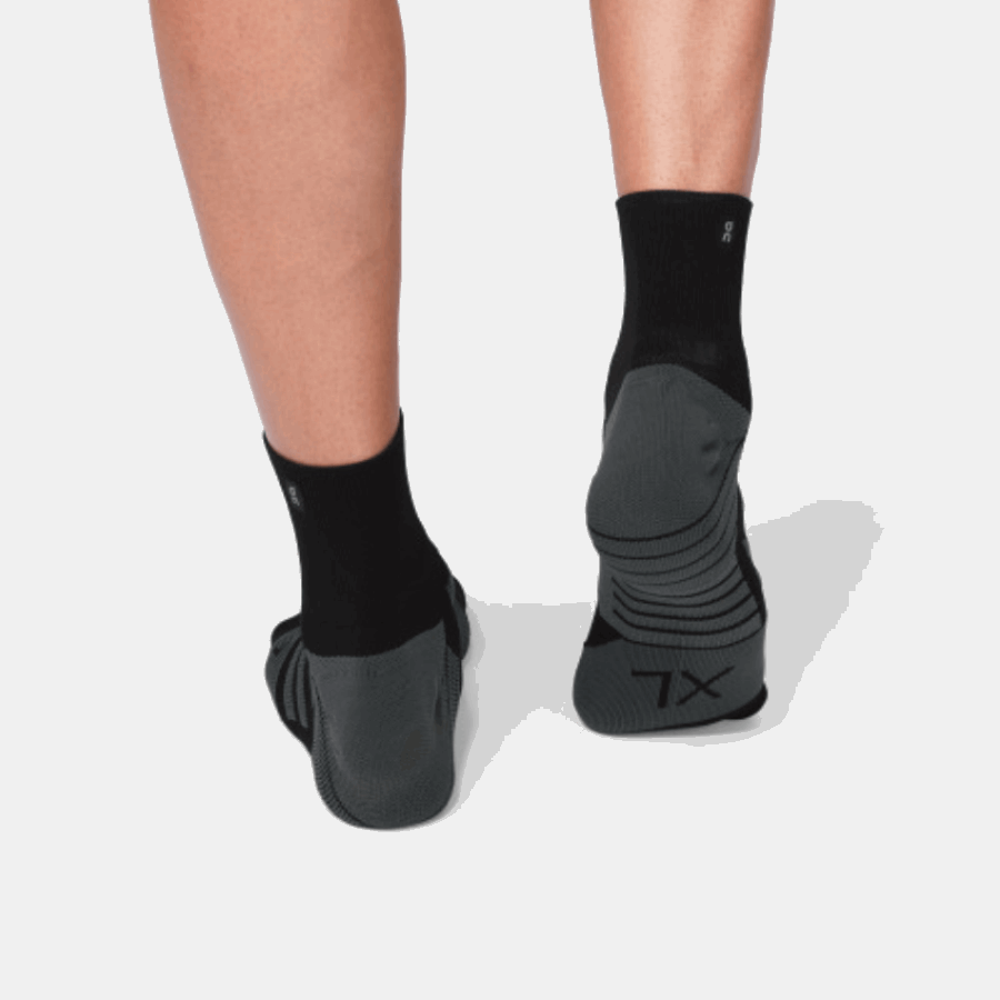 On Running Mid Sock Men Black-Shadow
