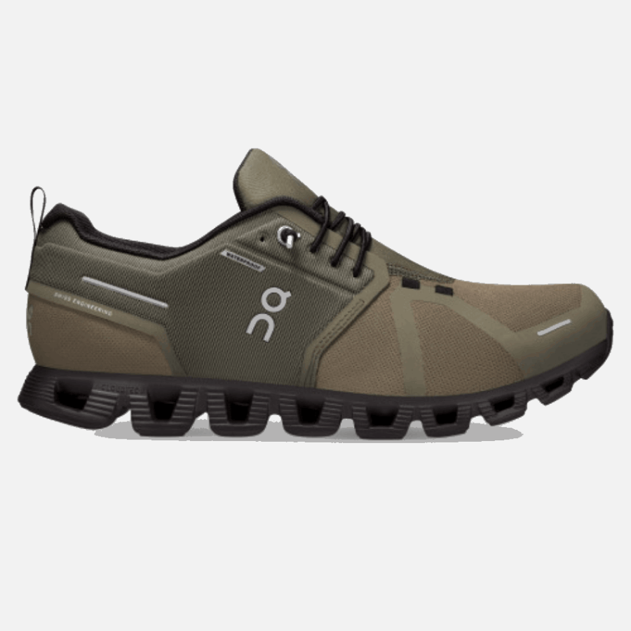 On Running Cloud 5 Waterproof Men Olive-Black