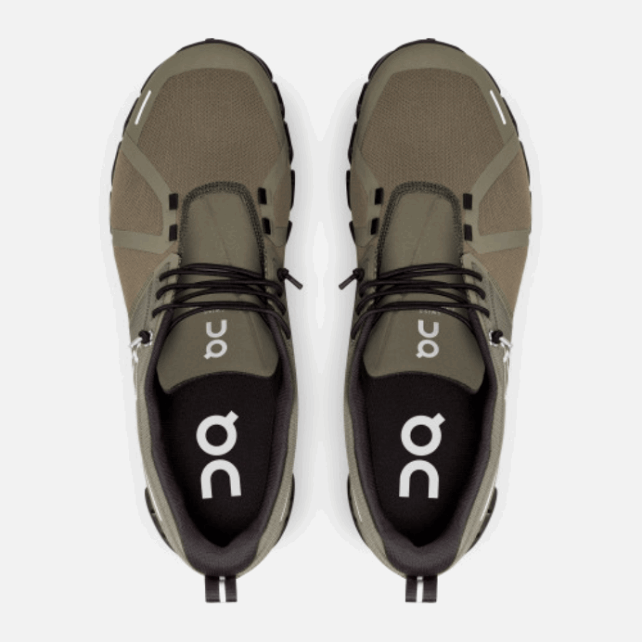 On Running Cloud 5 Waterproof Men Olive-Black