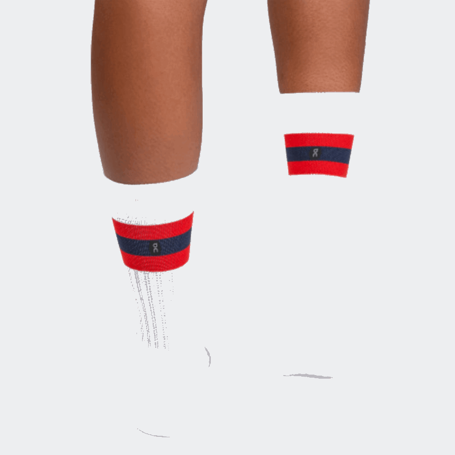 On Running Tennis Sock White-Red