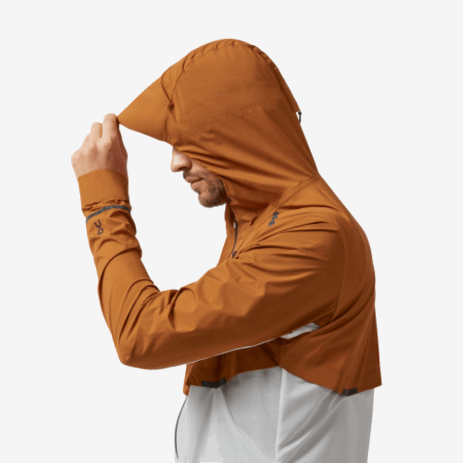 On Running Weather Jacket Pecan-White