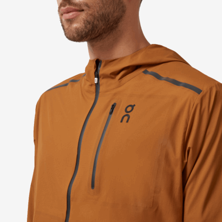 On Running Weather Jacket Pecan-White