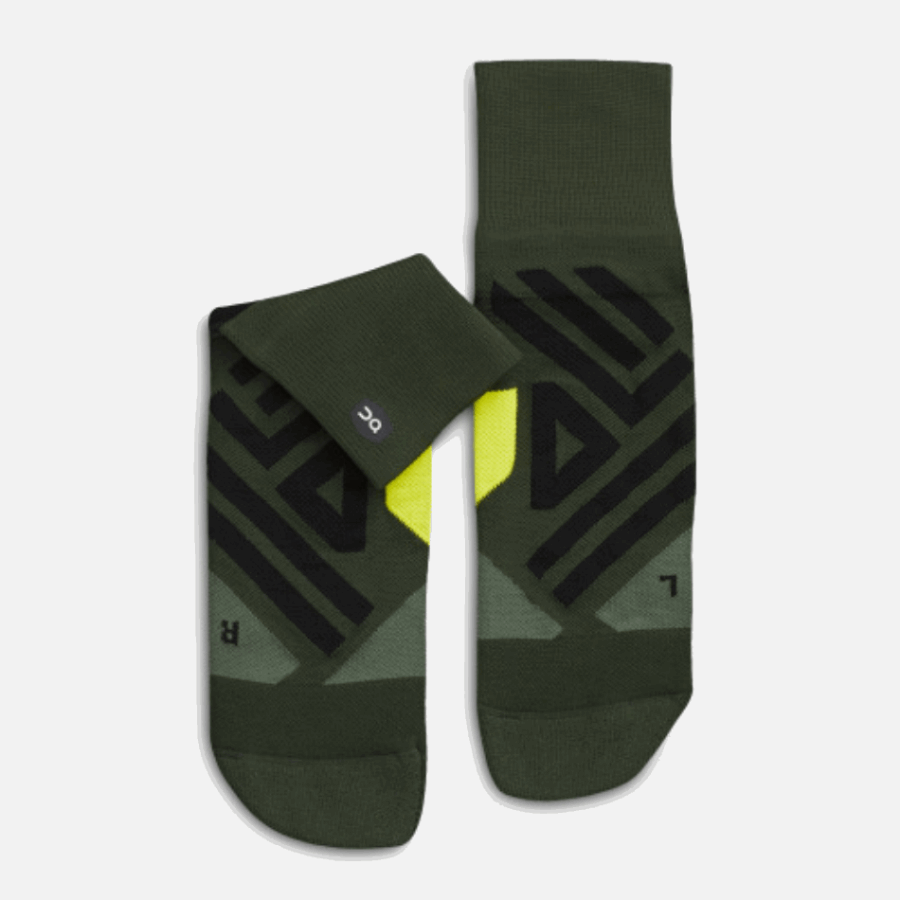 On Running Mid Sock Jungle-Lime