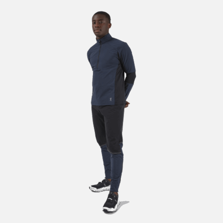 Fashion On Running Waterproof Pants Black-Navy