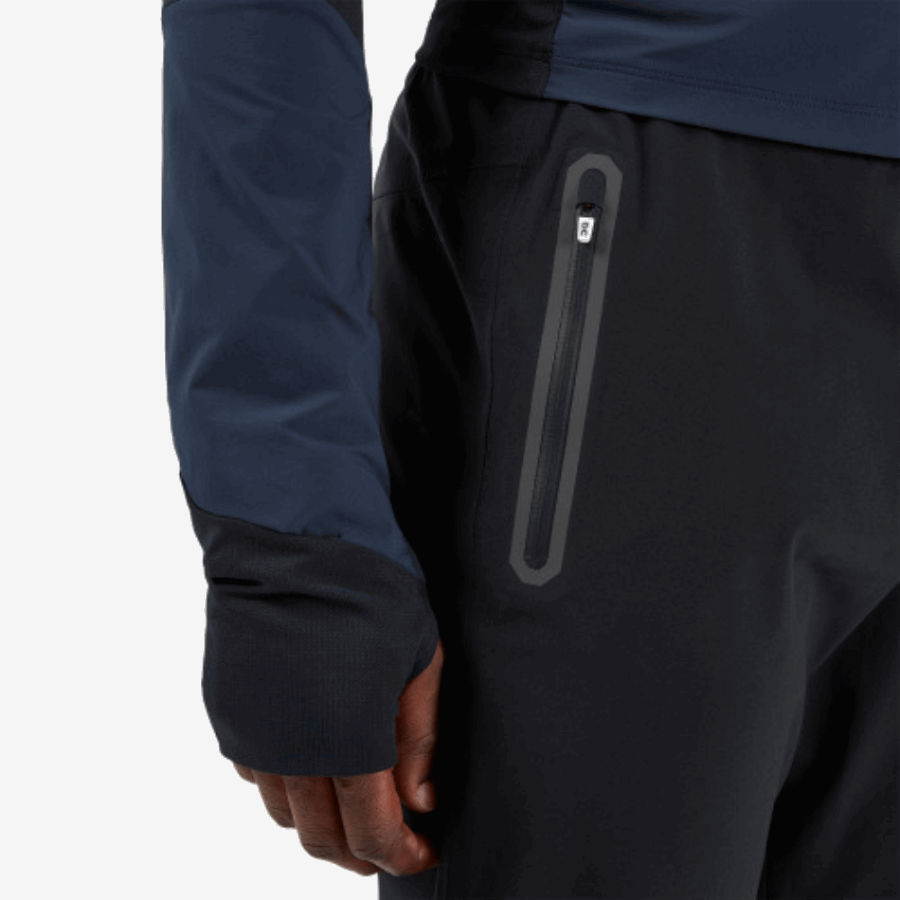 Fashion On Running Waterproof Pants Black-Navy