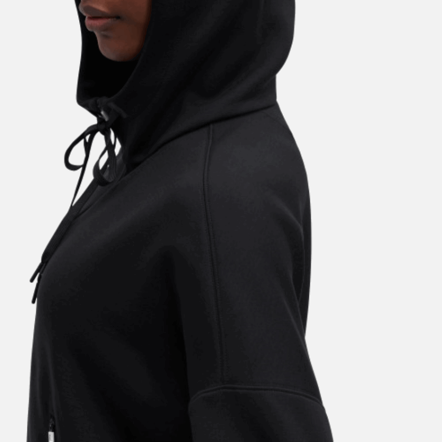 Fashion On Running Zipped Hoodie Black