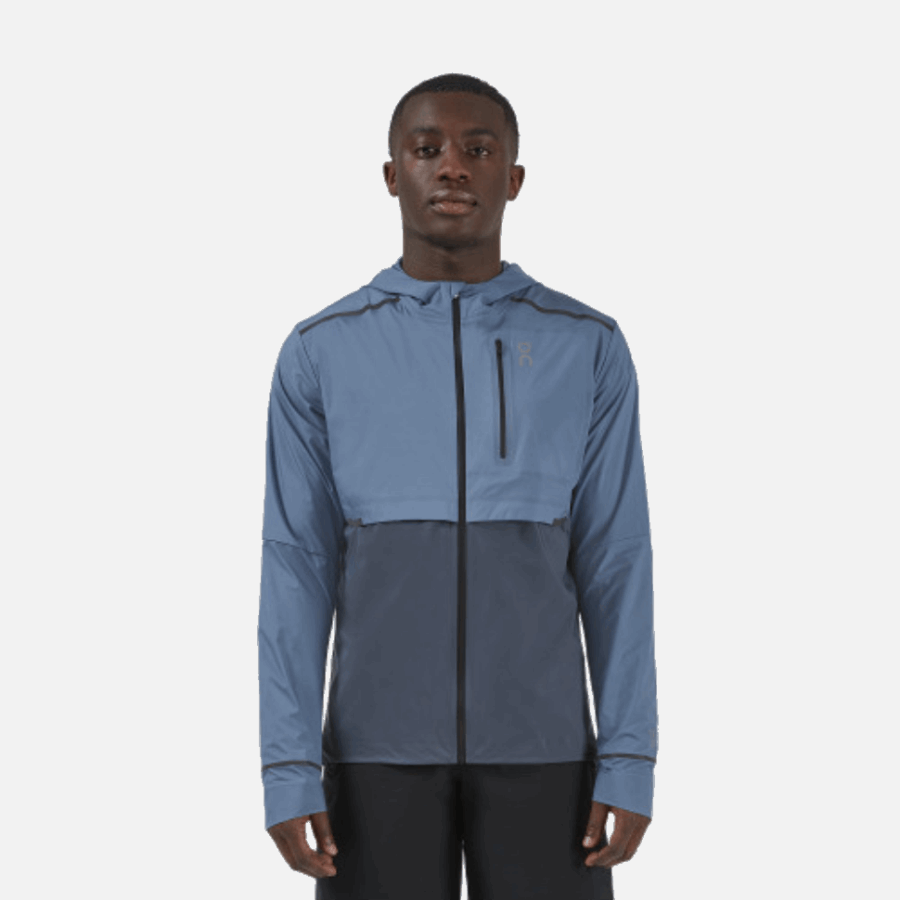 Sur La Veste Météo Running Céruléen-foncé